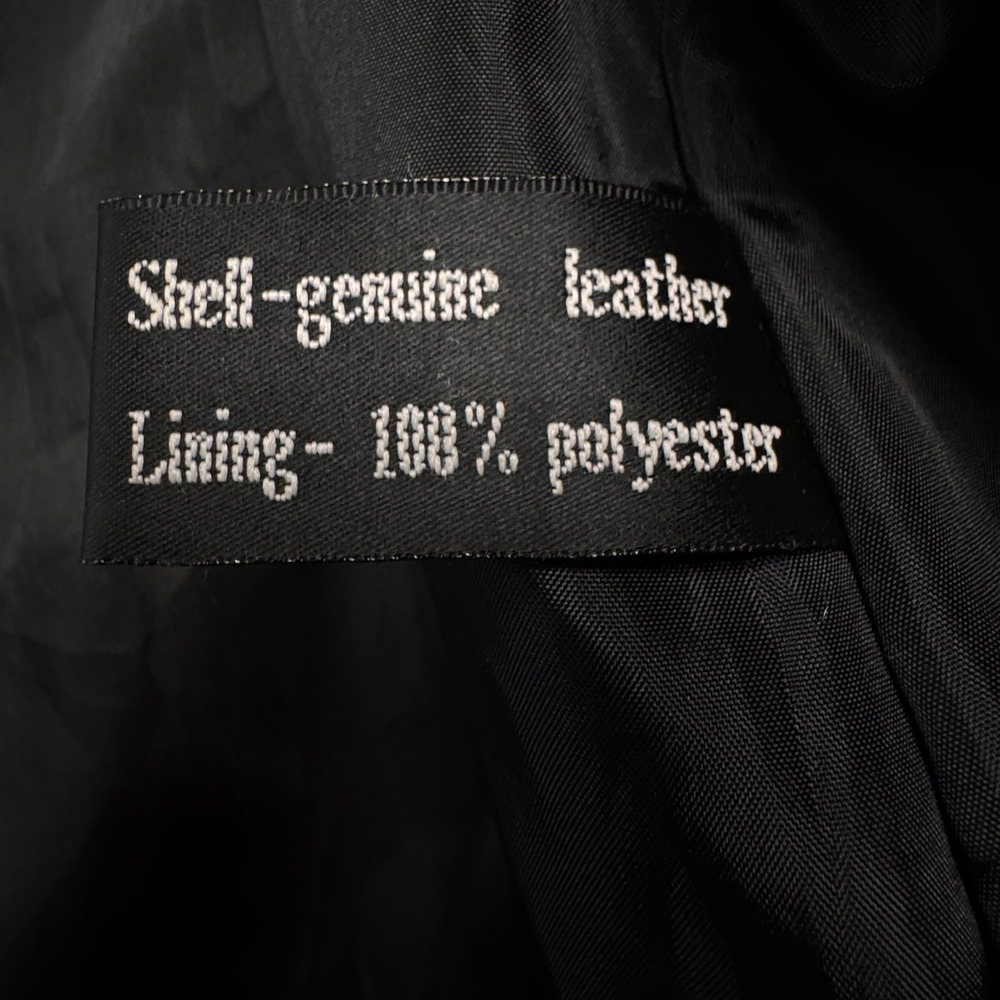 Henig Furs Genuine Leather Belted Trench Coat Womens Size Medium Black - Picture 2 of 14